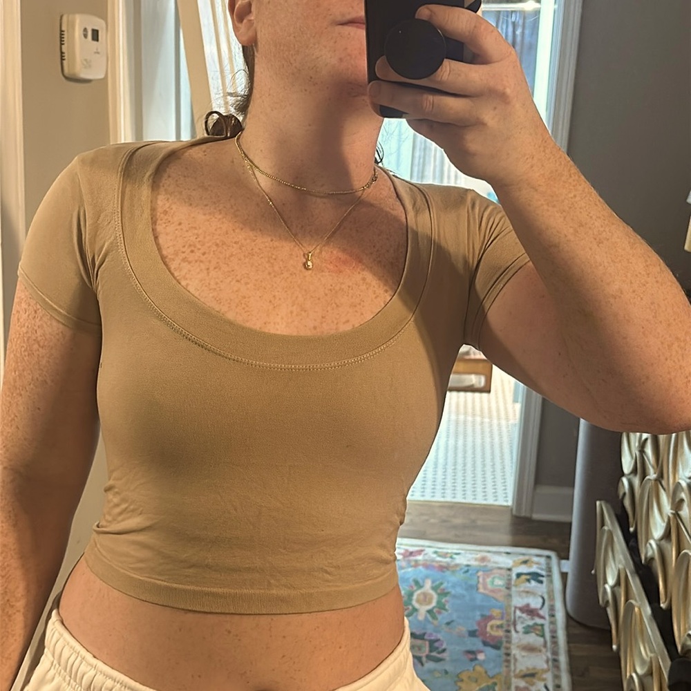 Free People Intimately Scoop Neck Top Tan